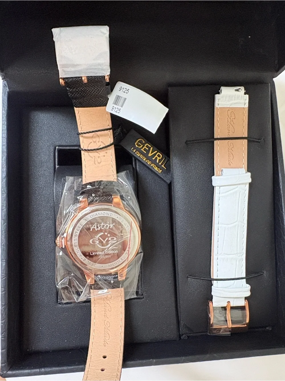 GV2 by Gevril Astor Diamond Watch 9125 Factory Sealed Limited Edition 125/500